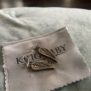 King baby studio jewelry Sterling silver earrings Wings